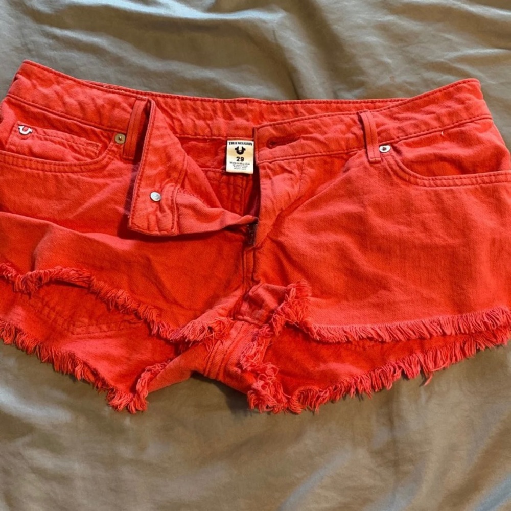 True Religion cut off Jean shorts